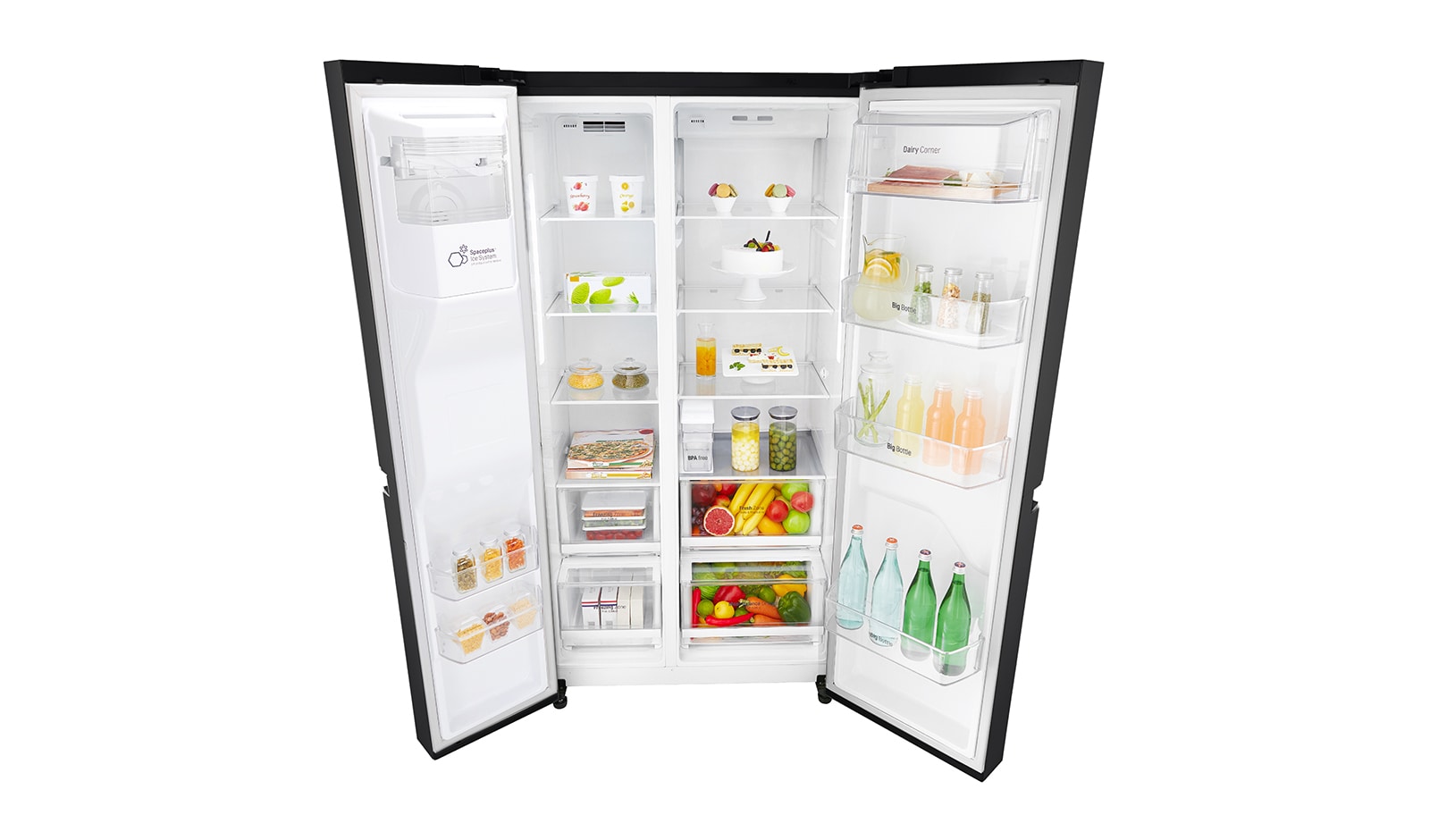 LG Smart Refrigerator with Large Capacity and Non Plumbed Water, GSL761WBXV